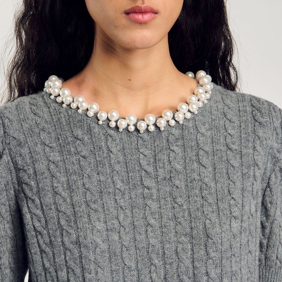 Madie Embellished Cable Knit Sweater - Picture 3 of 6
